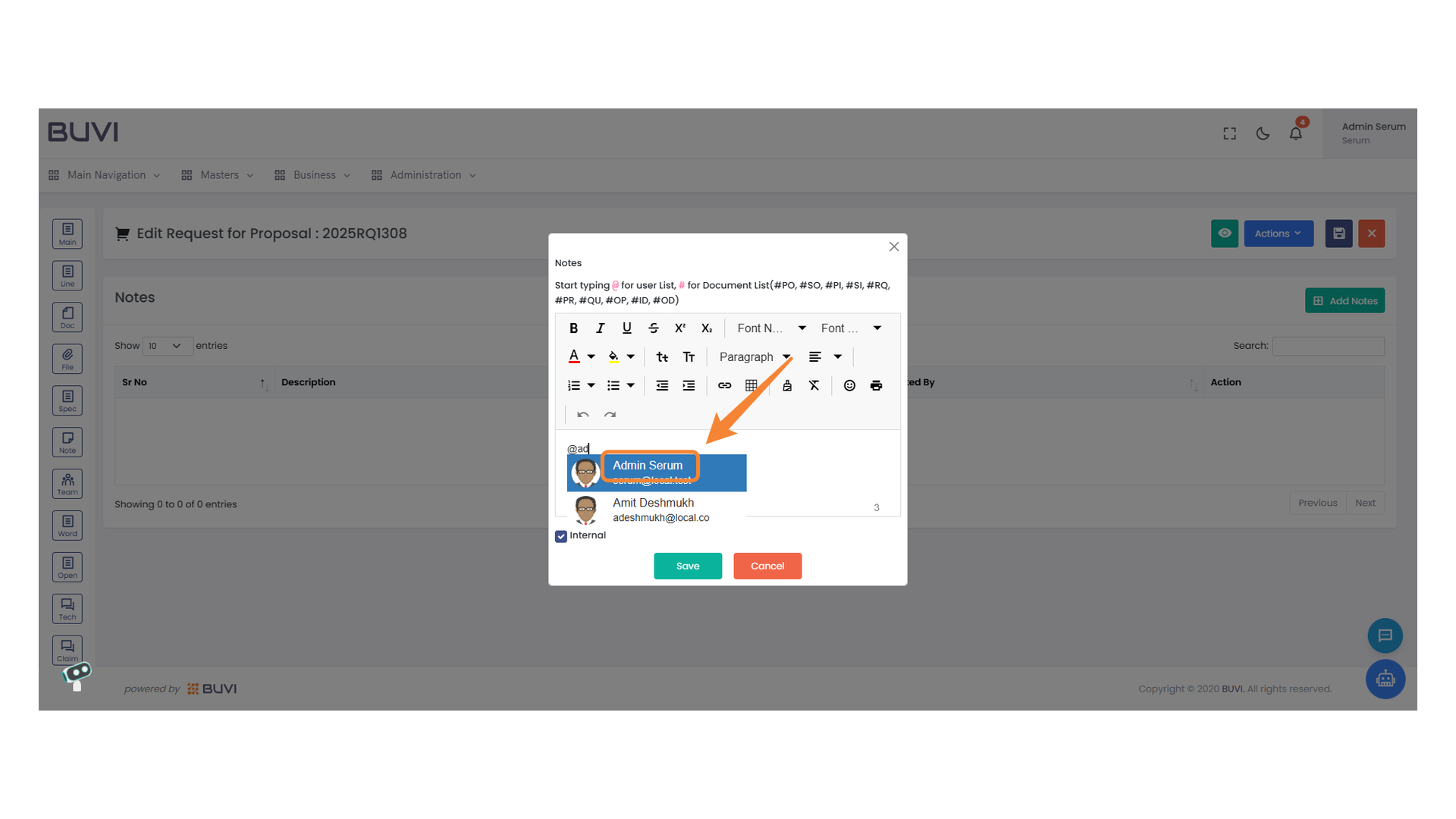 User Selection Field