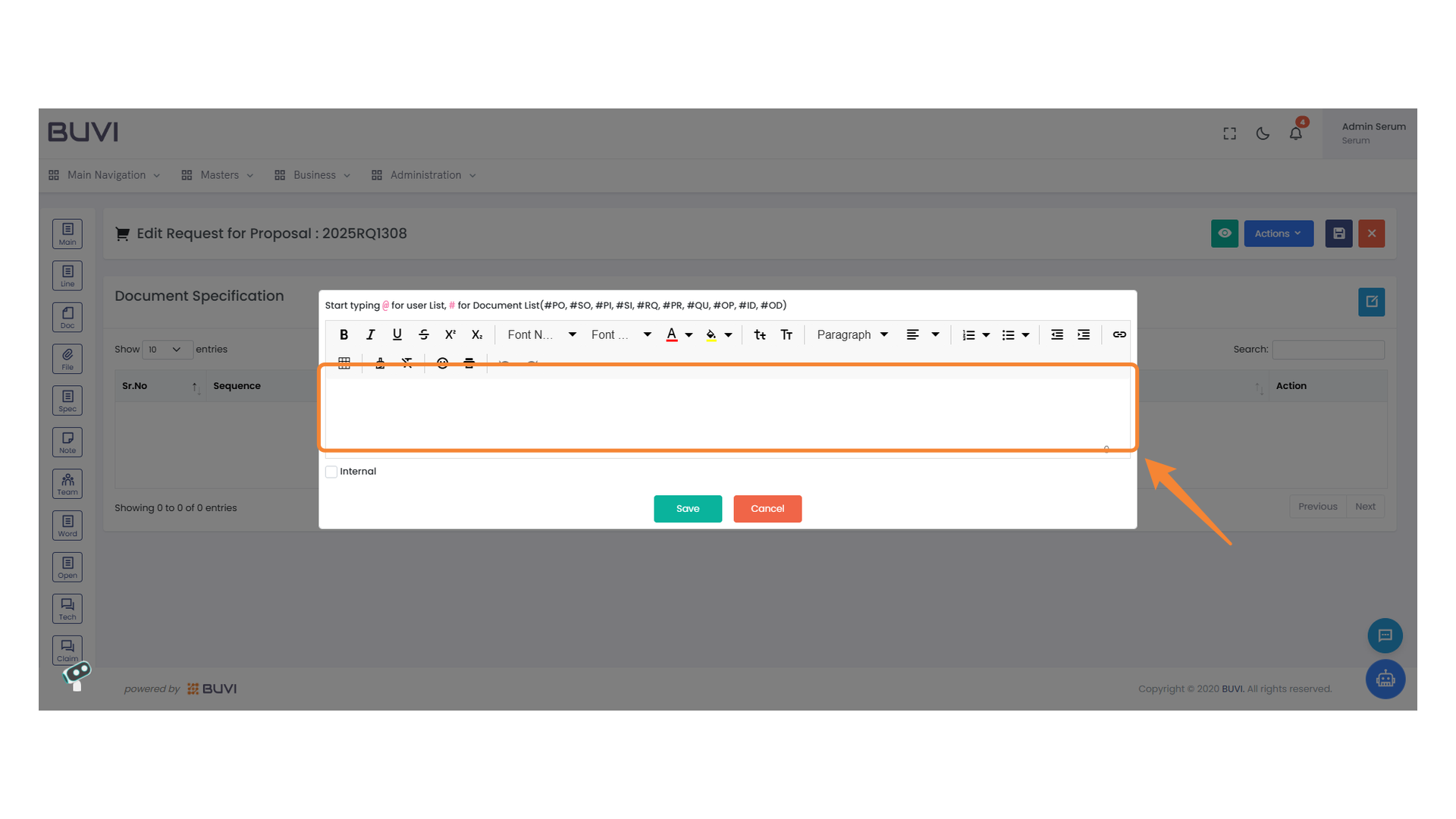 Text Editor Interface