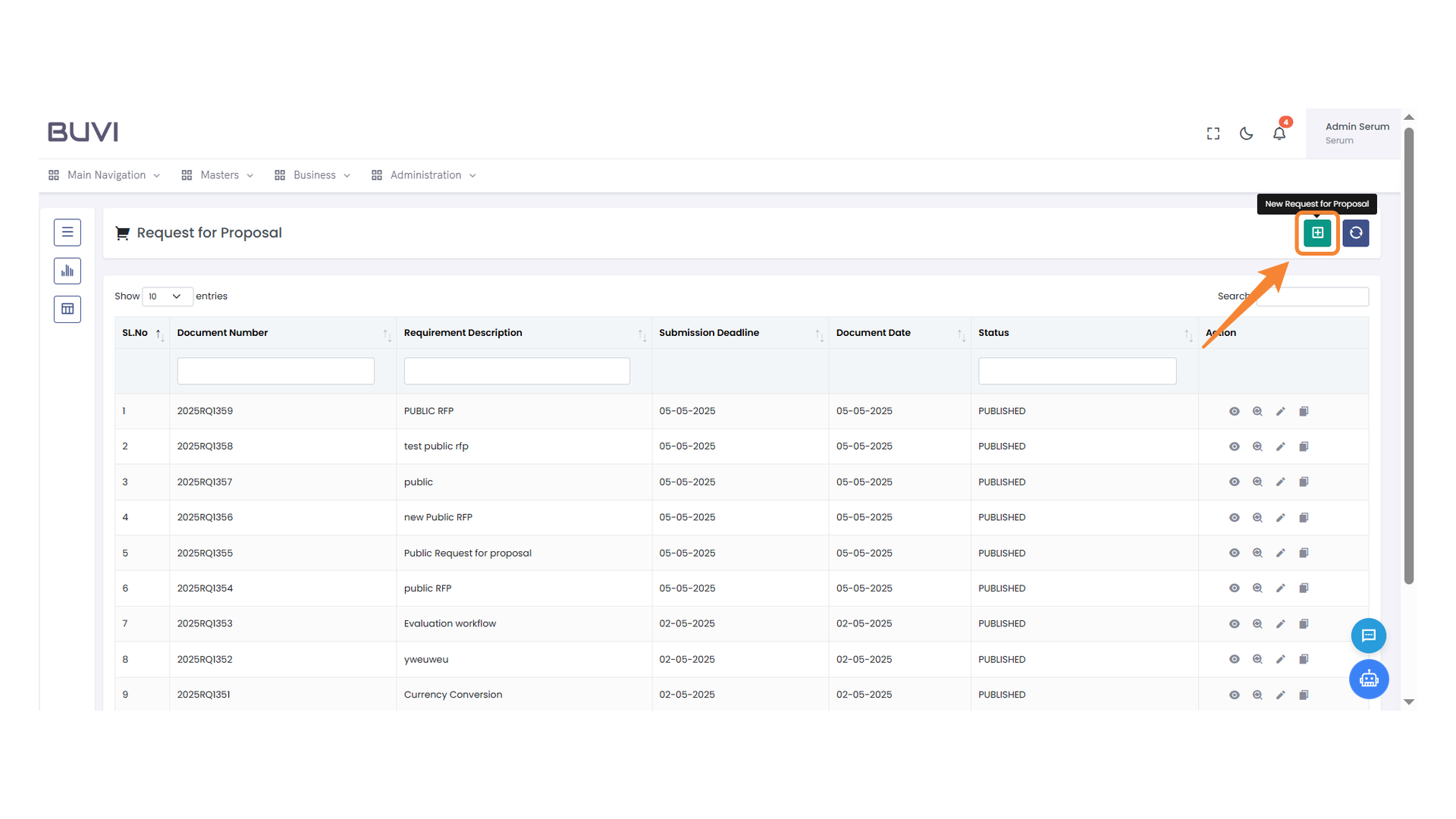 New Request for Proposal
