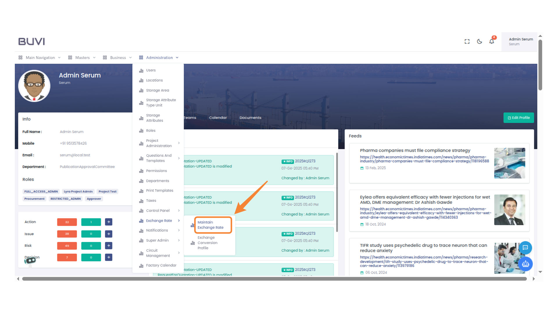 Maintain Exchange Rate