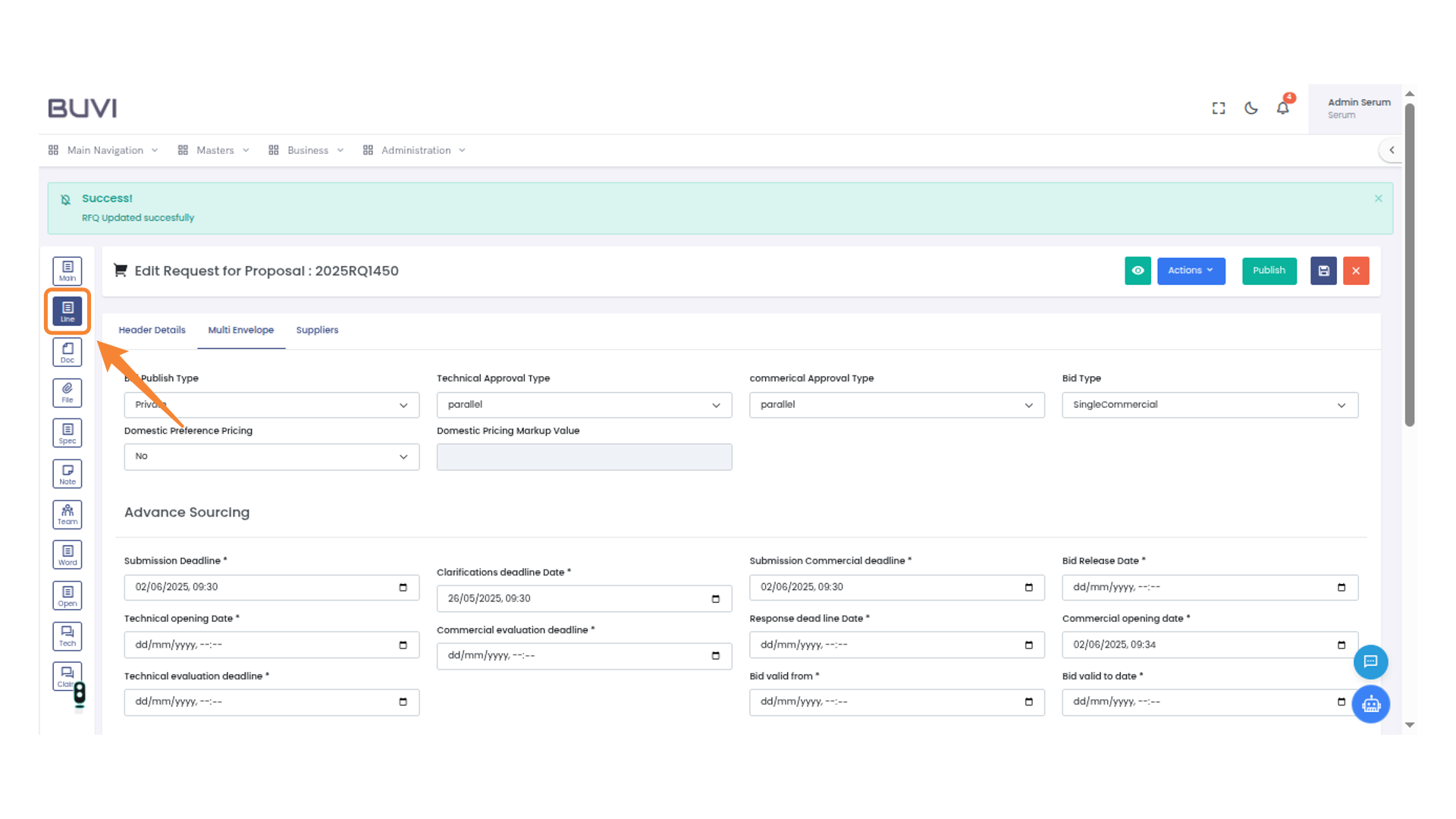 Select Line Function
