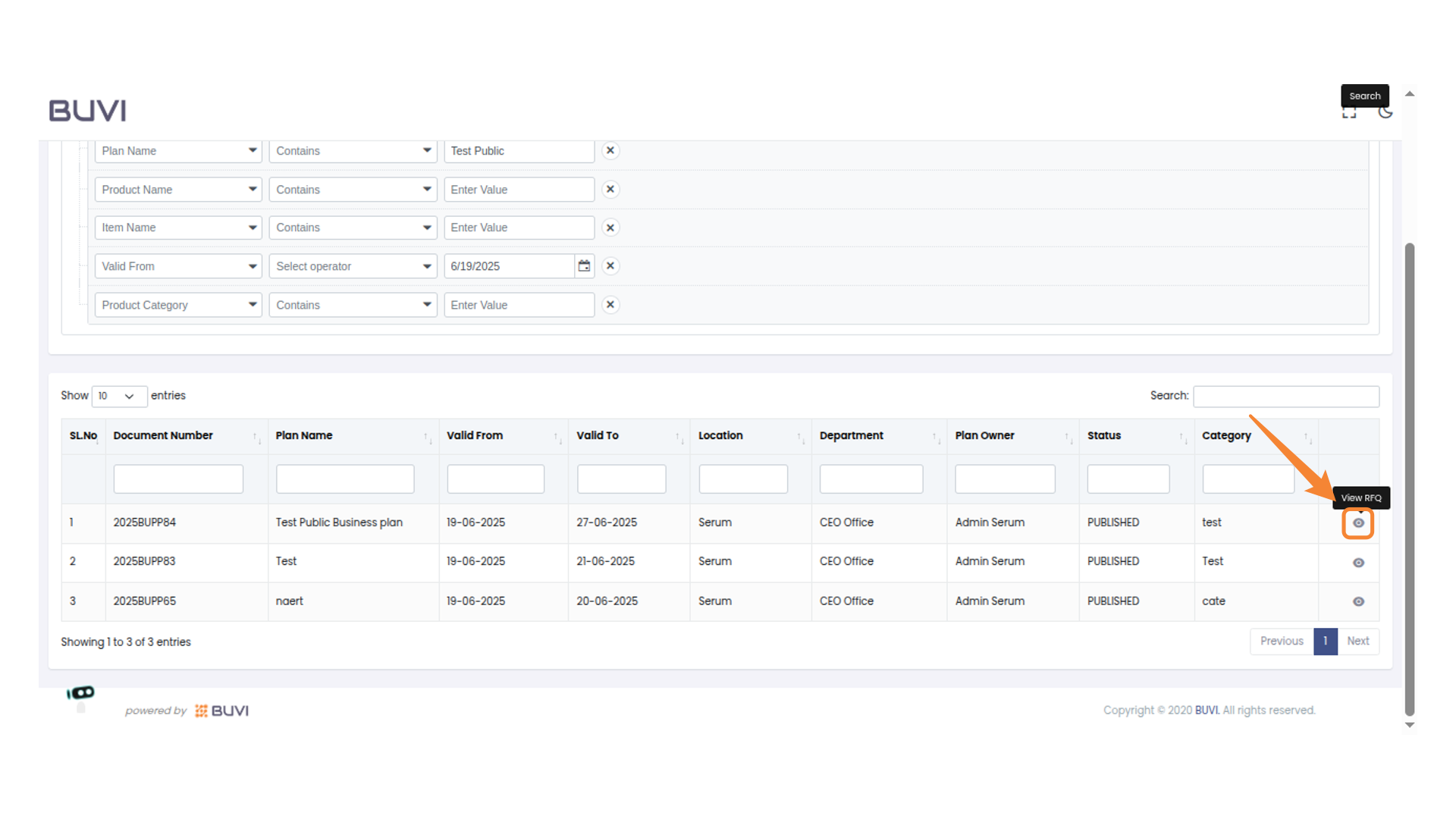 Click on View Button