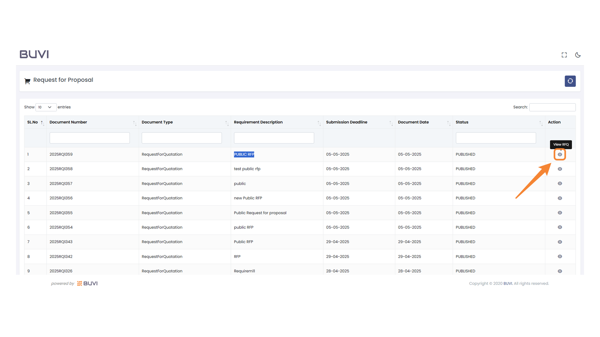 View Document Action