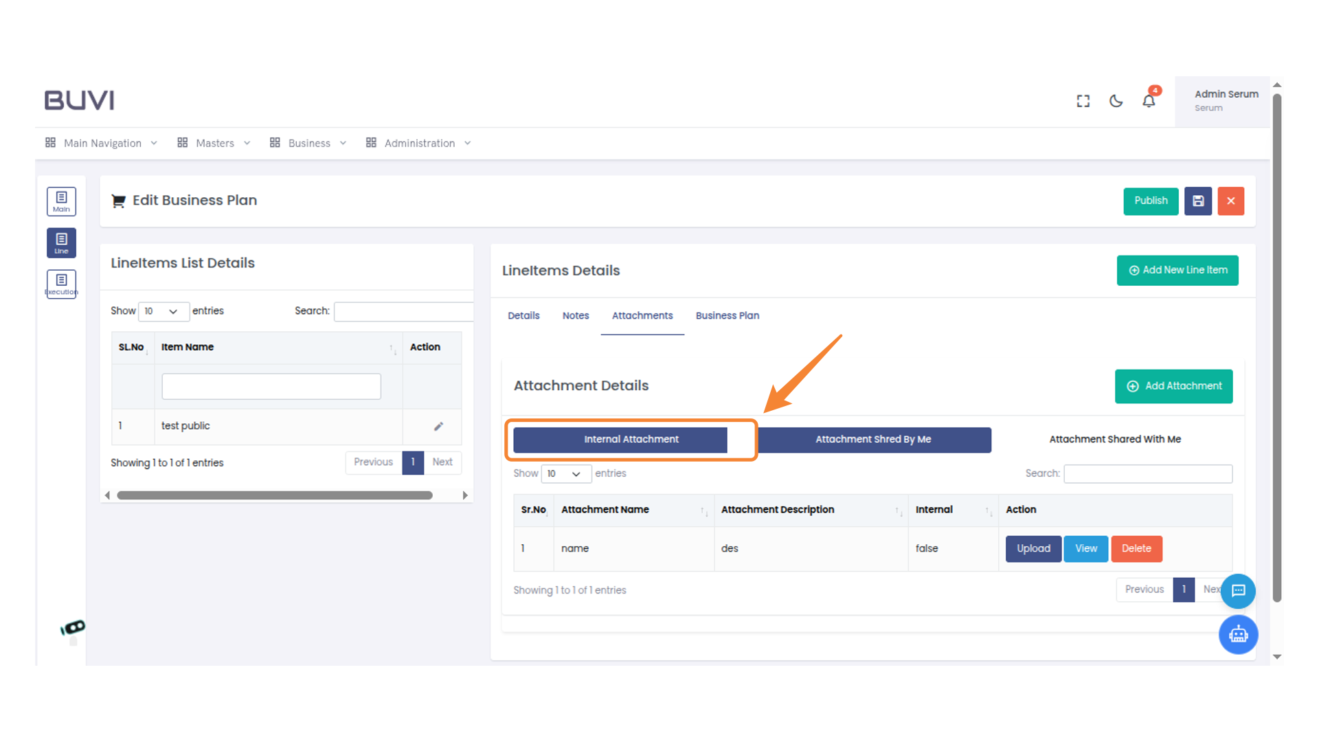 Select Internal Attachment