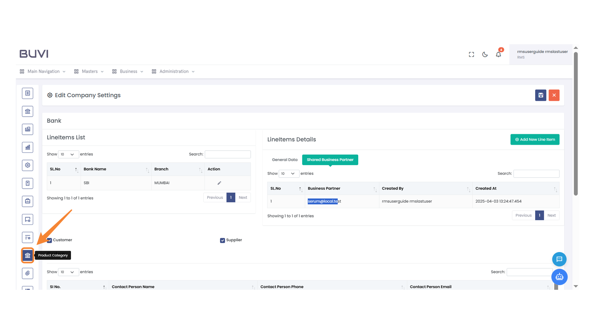 Product Category Button