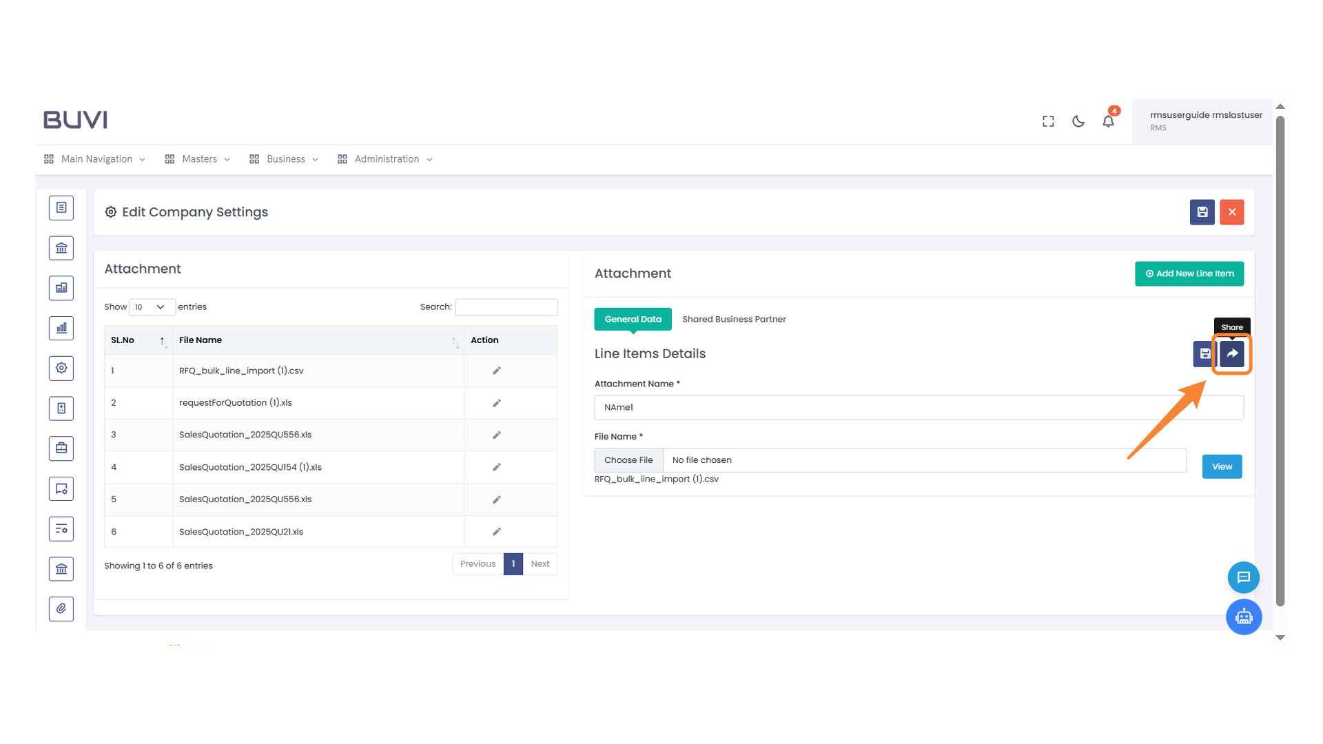 Sharing Options Icon