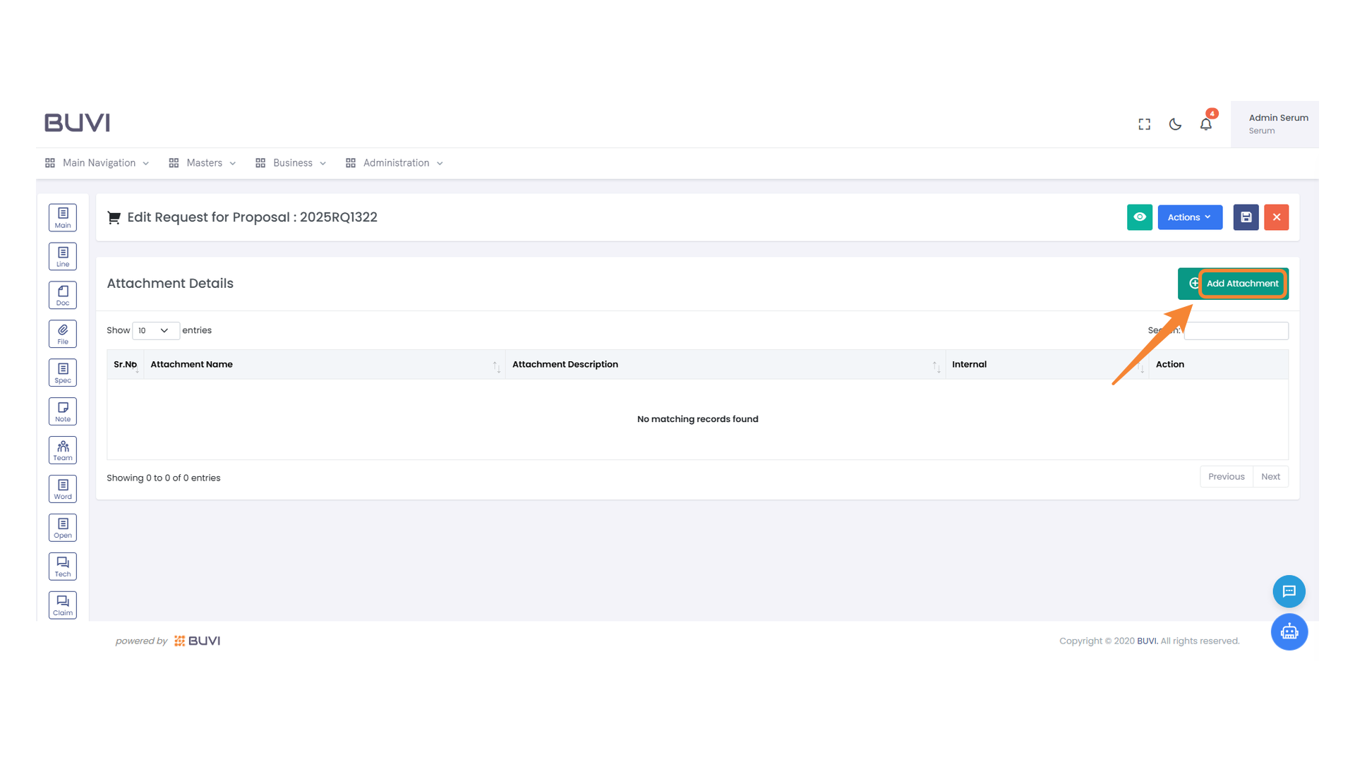 Add Attachment Button
