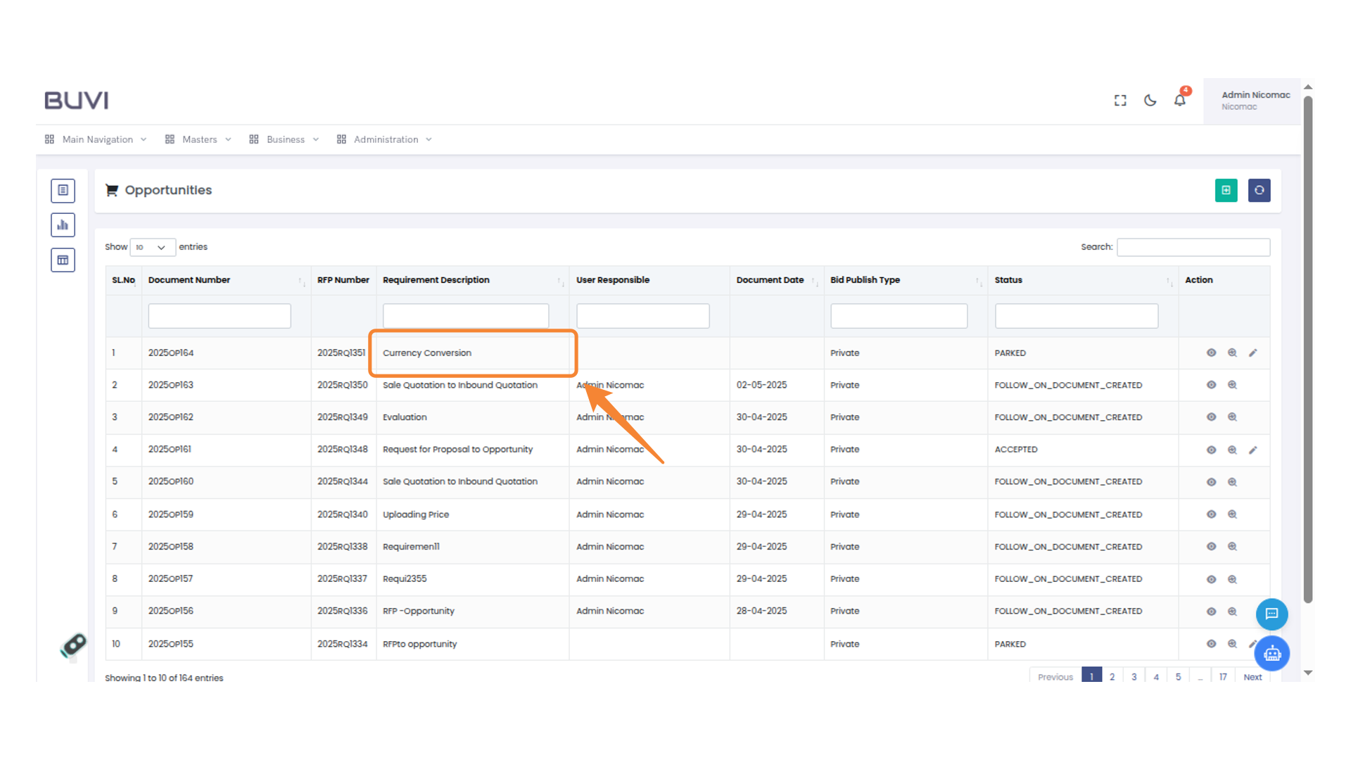 Currency Conversion Entry