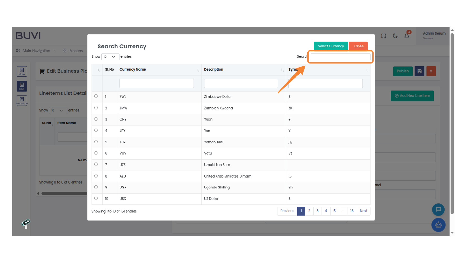 Search for a Currency