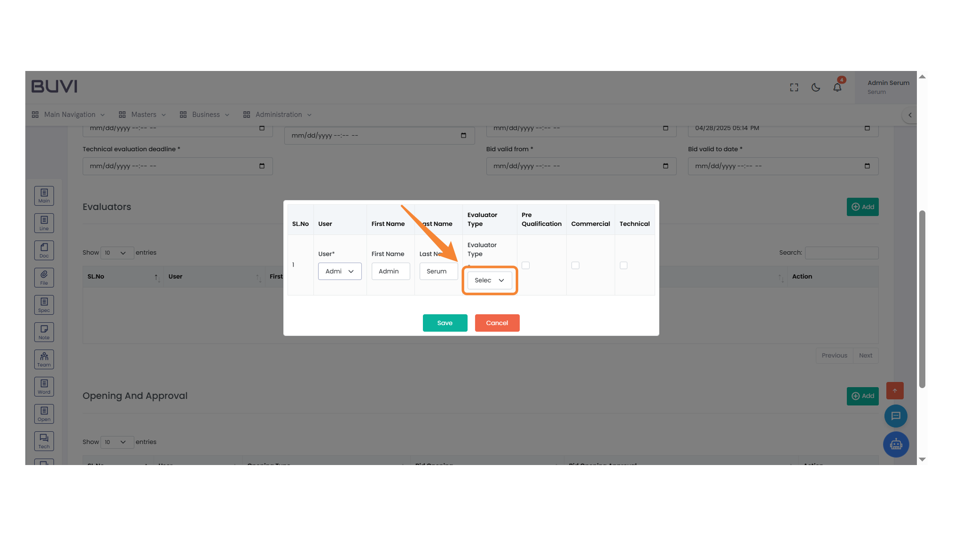 Evaluator Type Selection