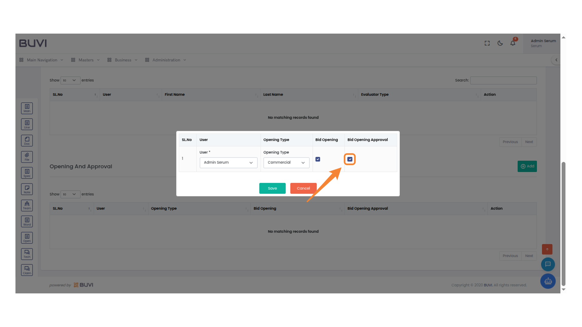Select Bid Opening Approval