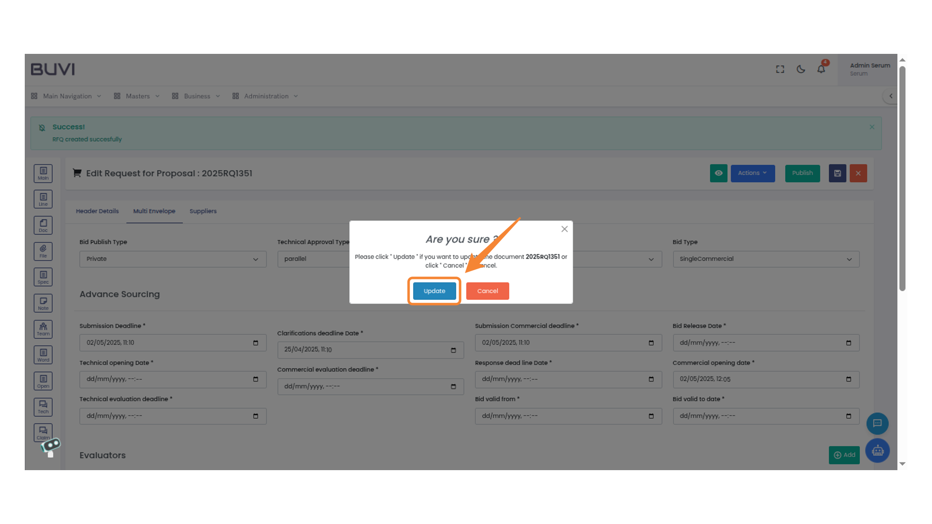 Confirmation Dialog Box