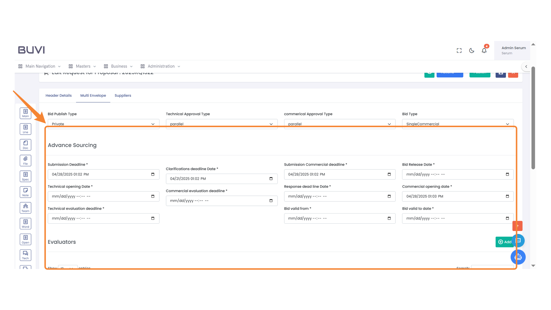 Advance Sourcing Deadline Management