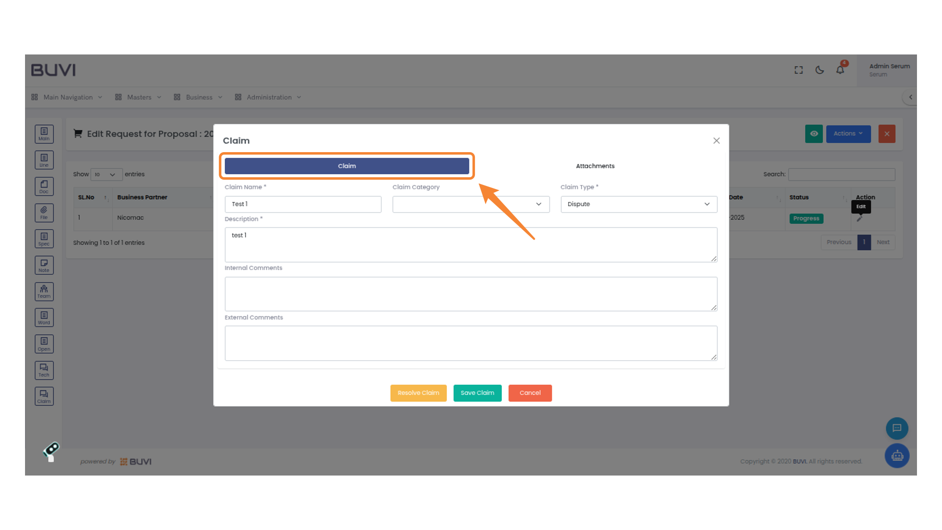 Verify claim details