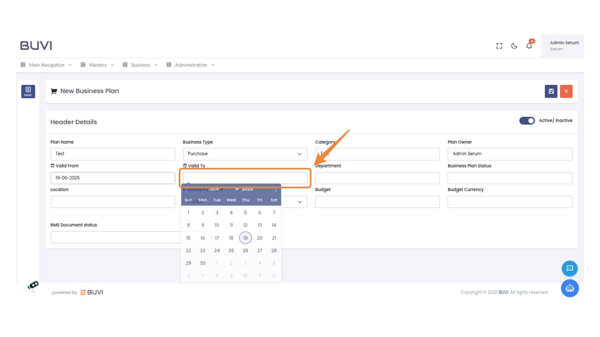 Select Valid-To Date