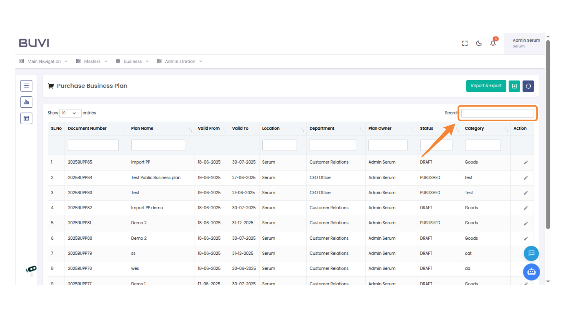 Utilize the Search Box