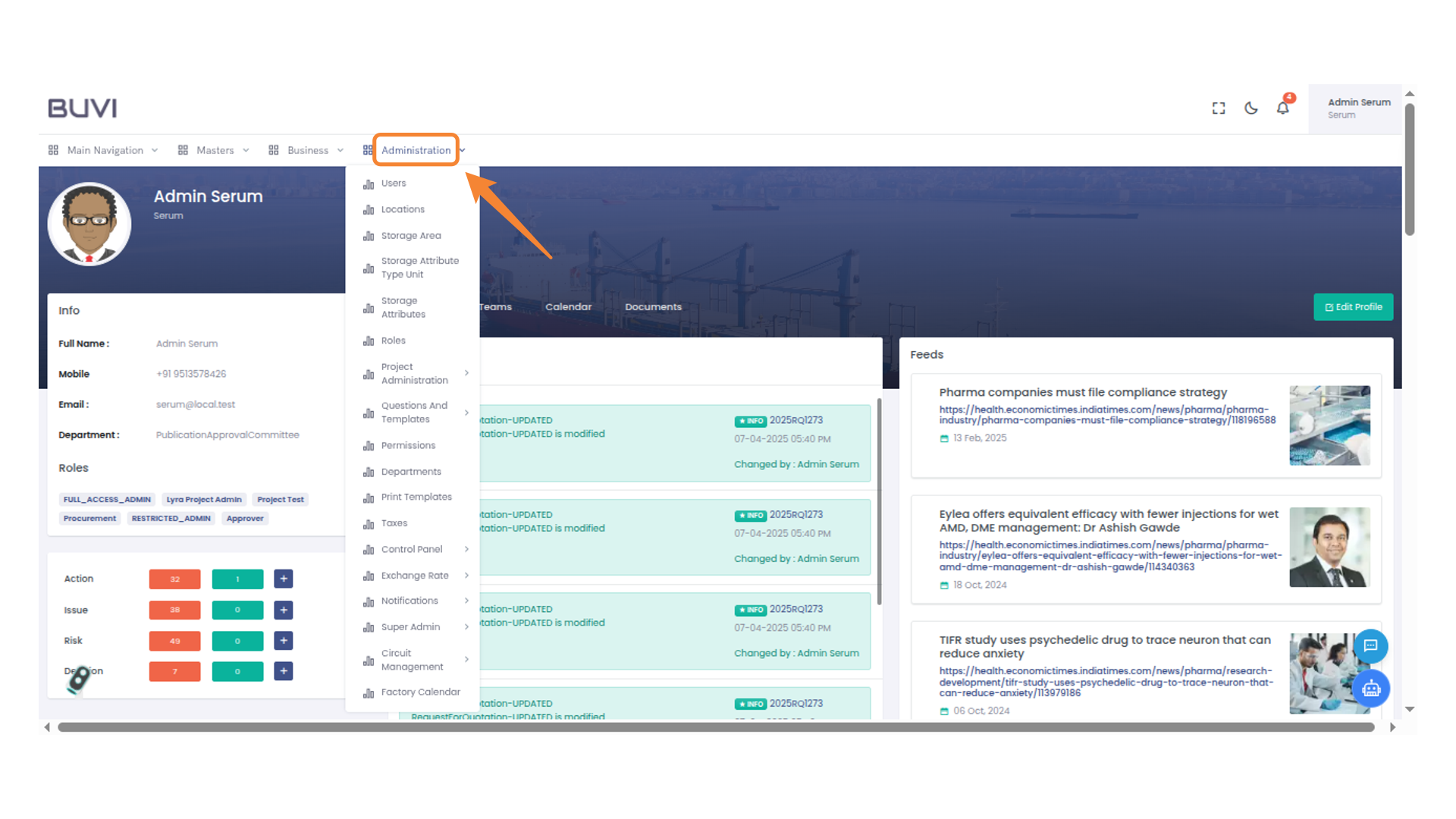 Administration Panel Access