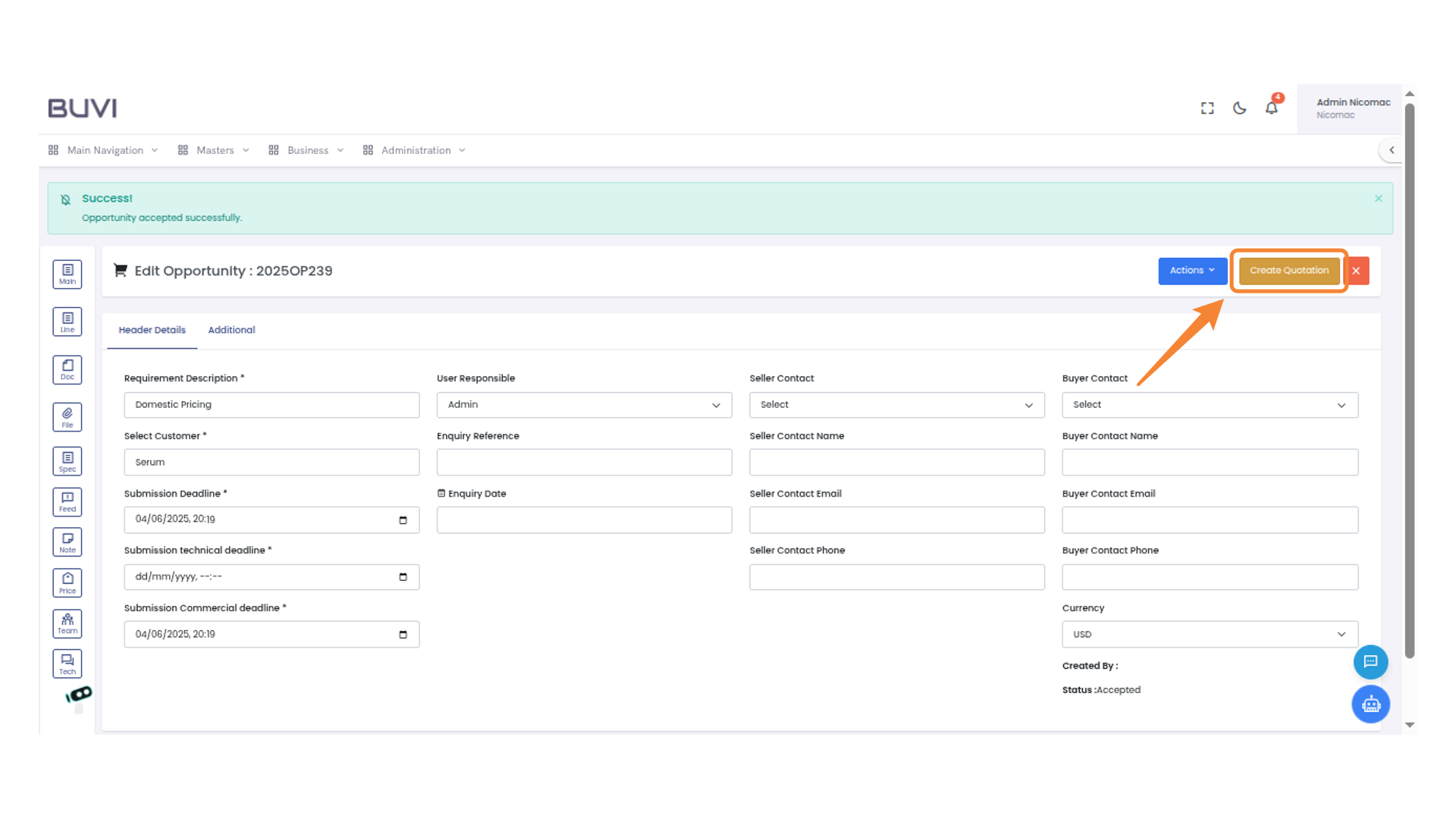 Generate a Quotation