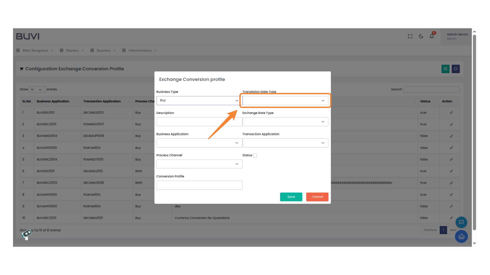 Translation Date Type Field