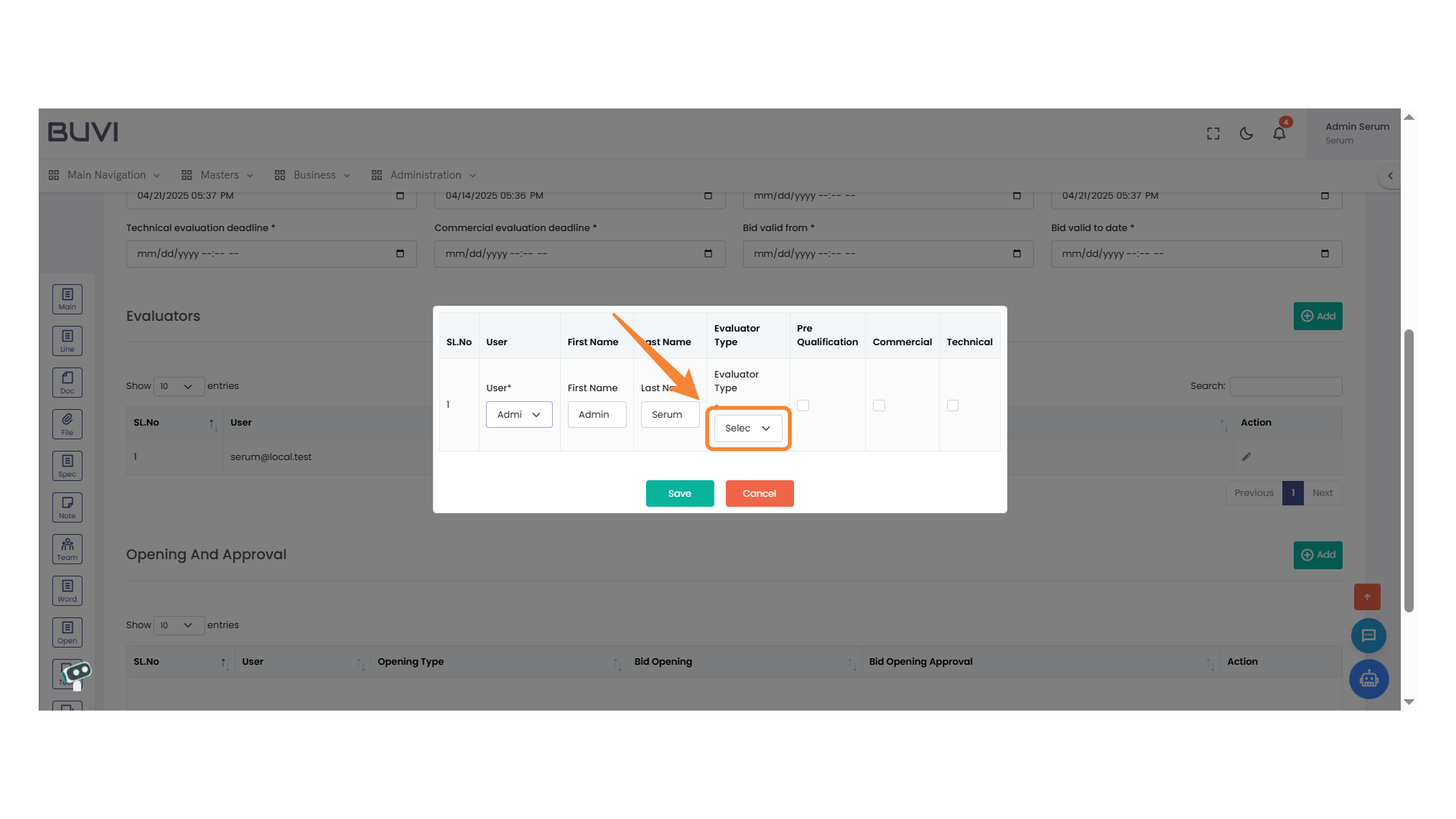 Evaluator Type Selection