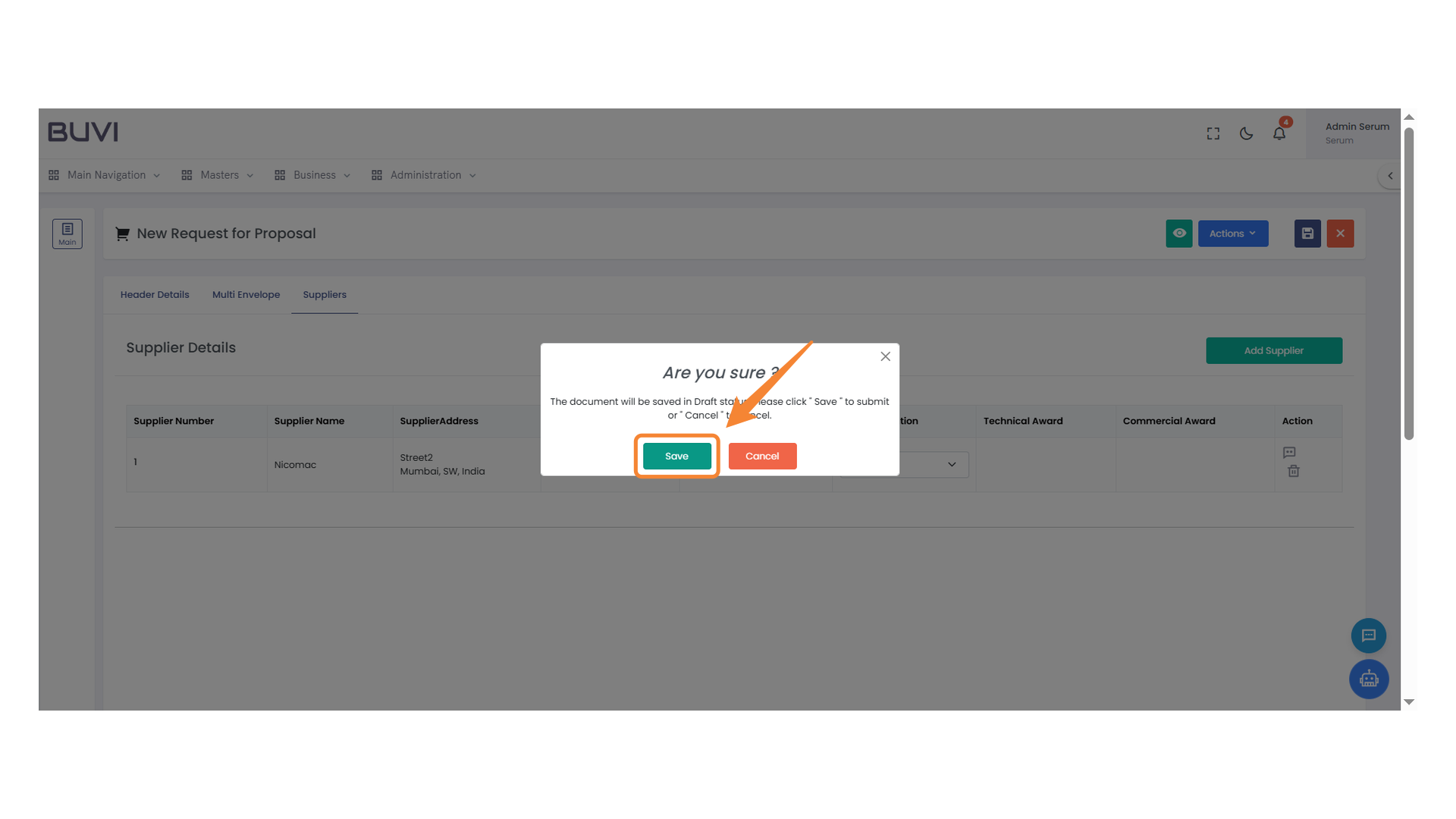 Confirmation Dialog Box