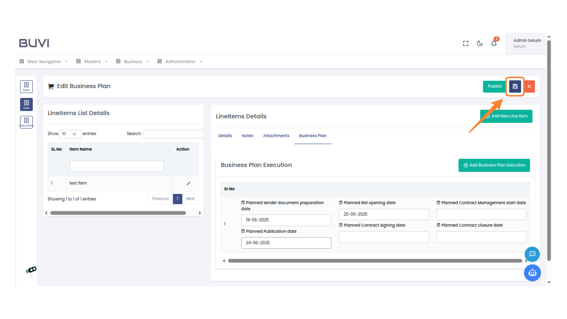 Save the Current Business Plan