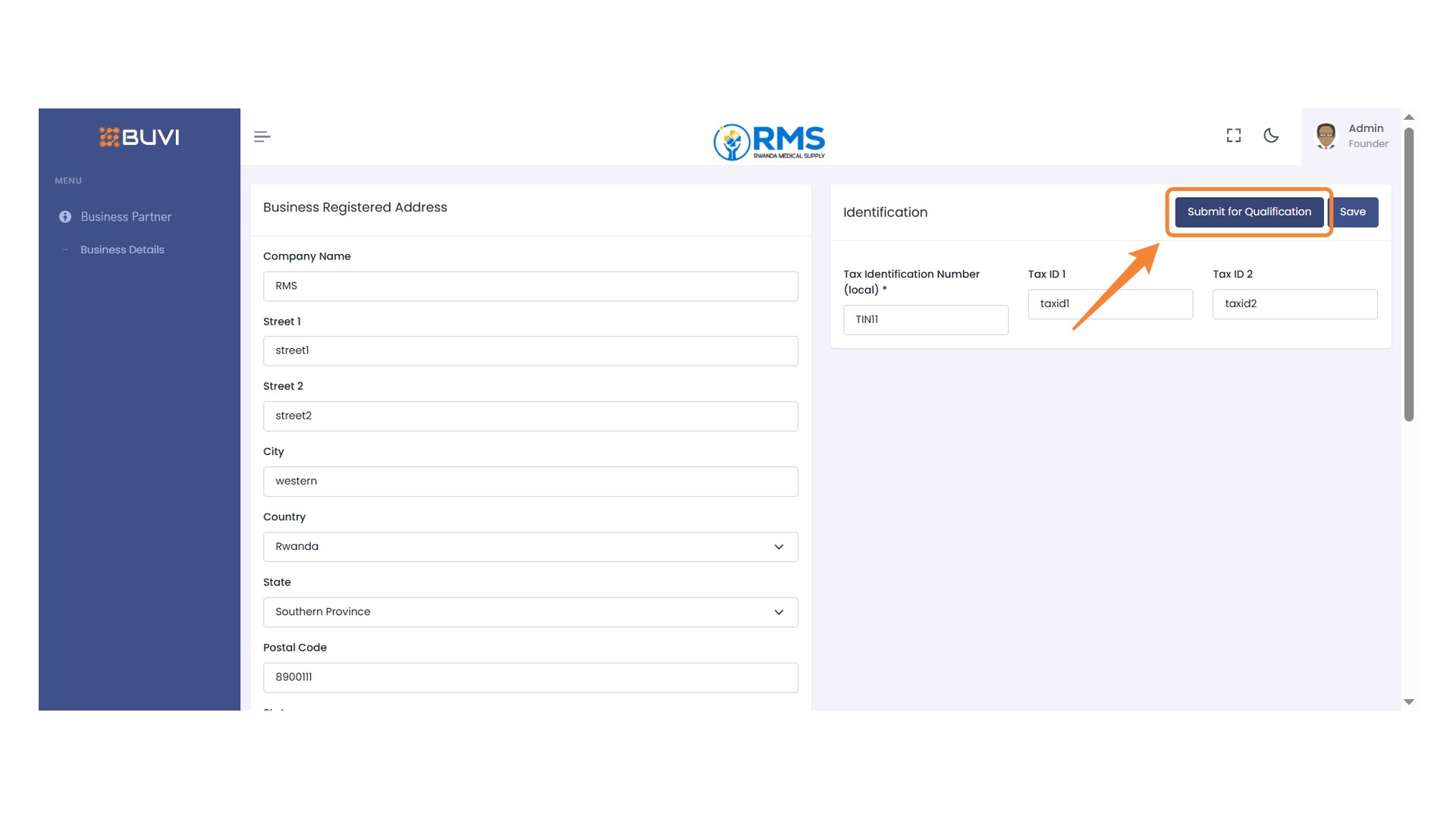 Submit for Qualification Button