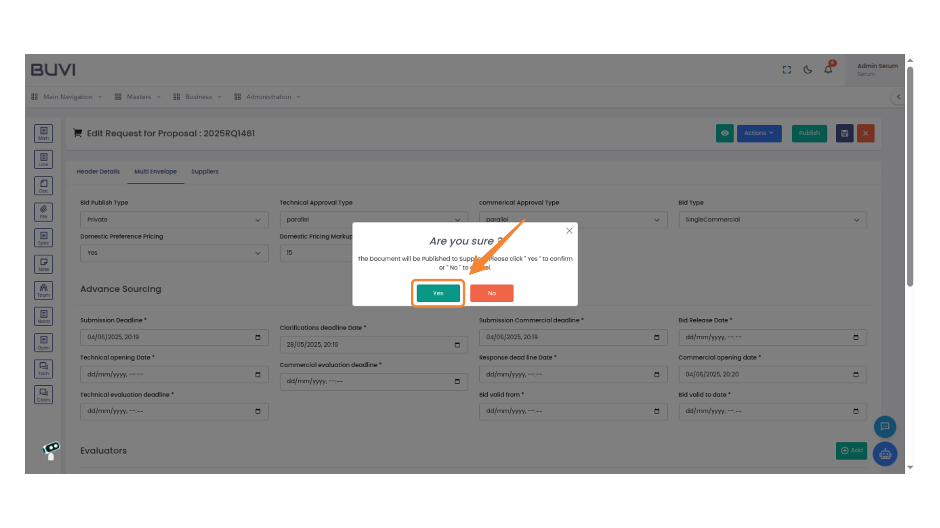 Confirm Document Publication