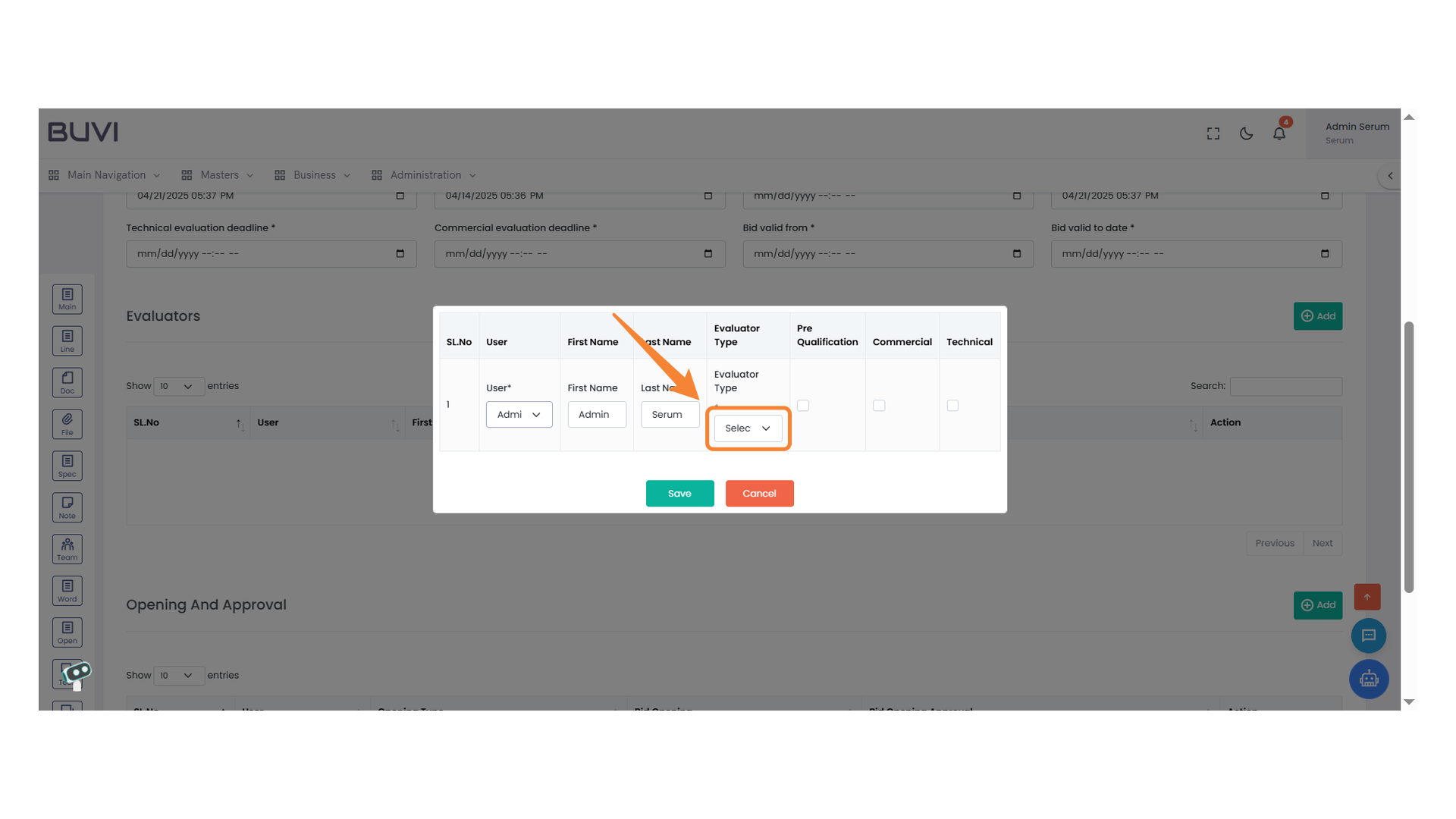Evaluator Type Selection