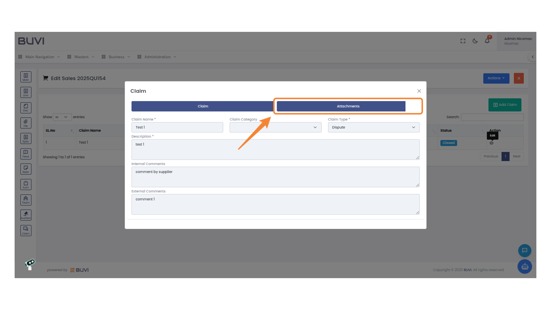 Select 'Attachments' for File Options