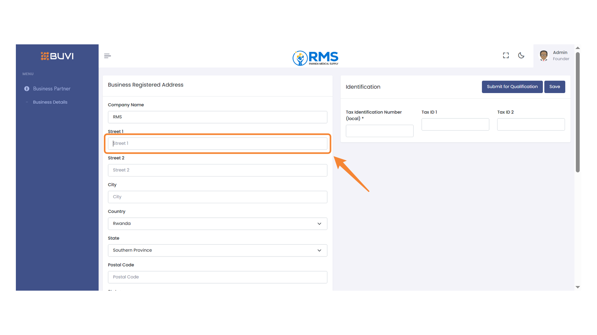Street Address Field
