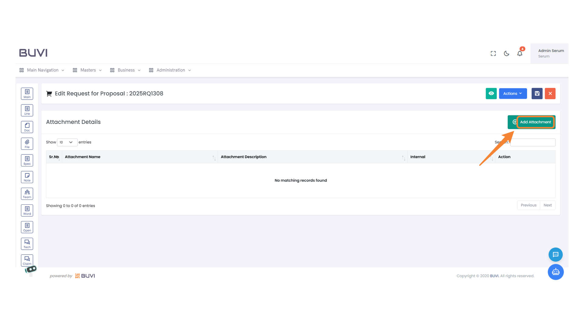 Add Attachment Button