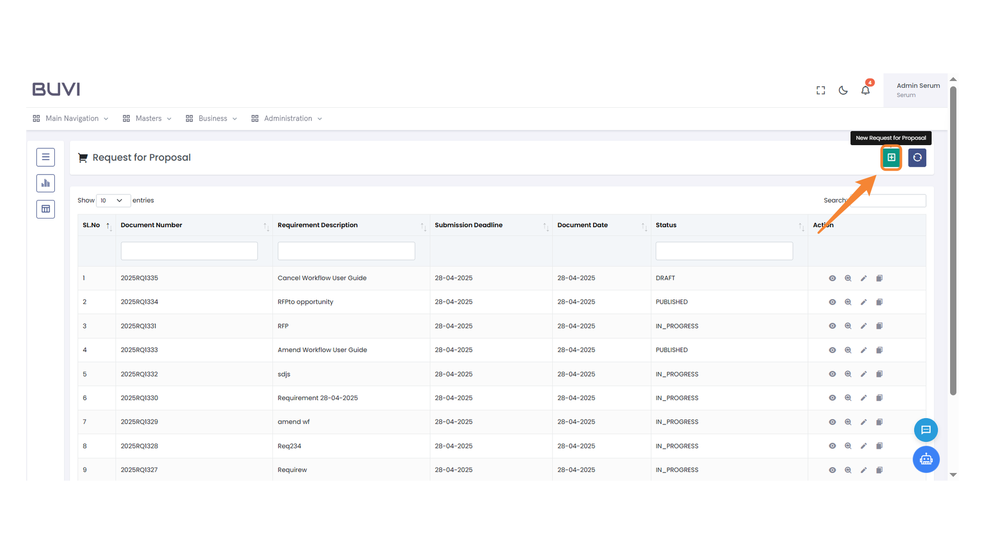 New Request for Proposal