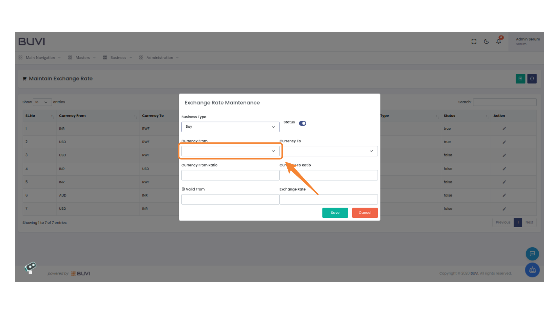 Select Currency From Dropdown