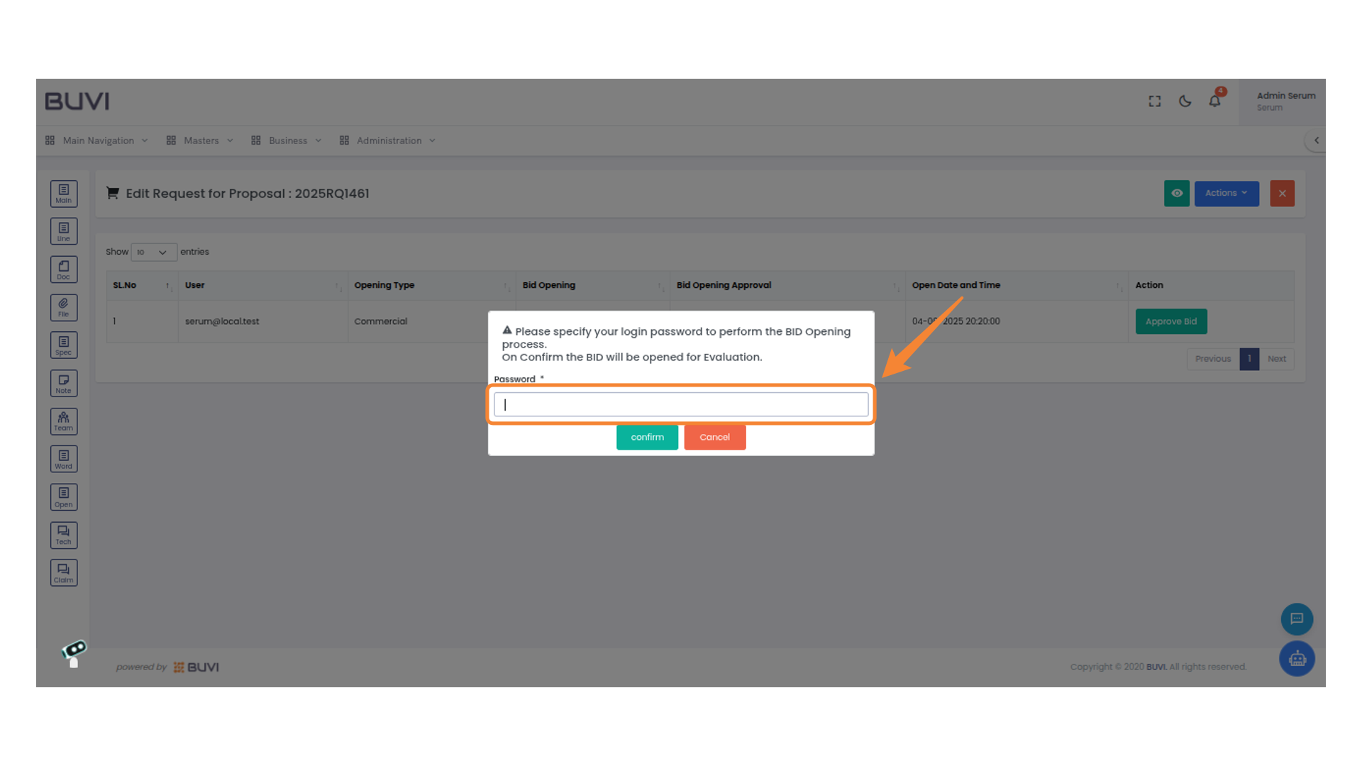 Enter Password to Proceed