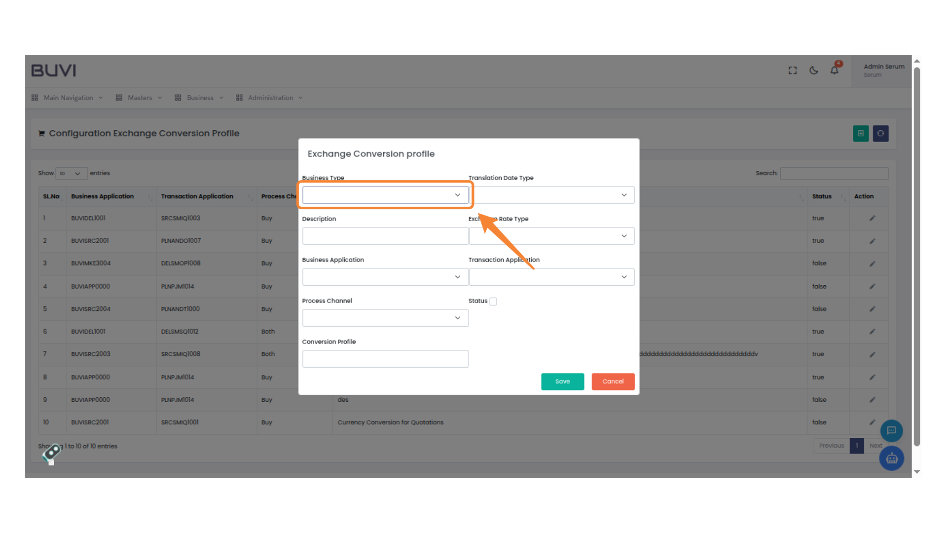 Business Type Selection