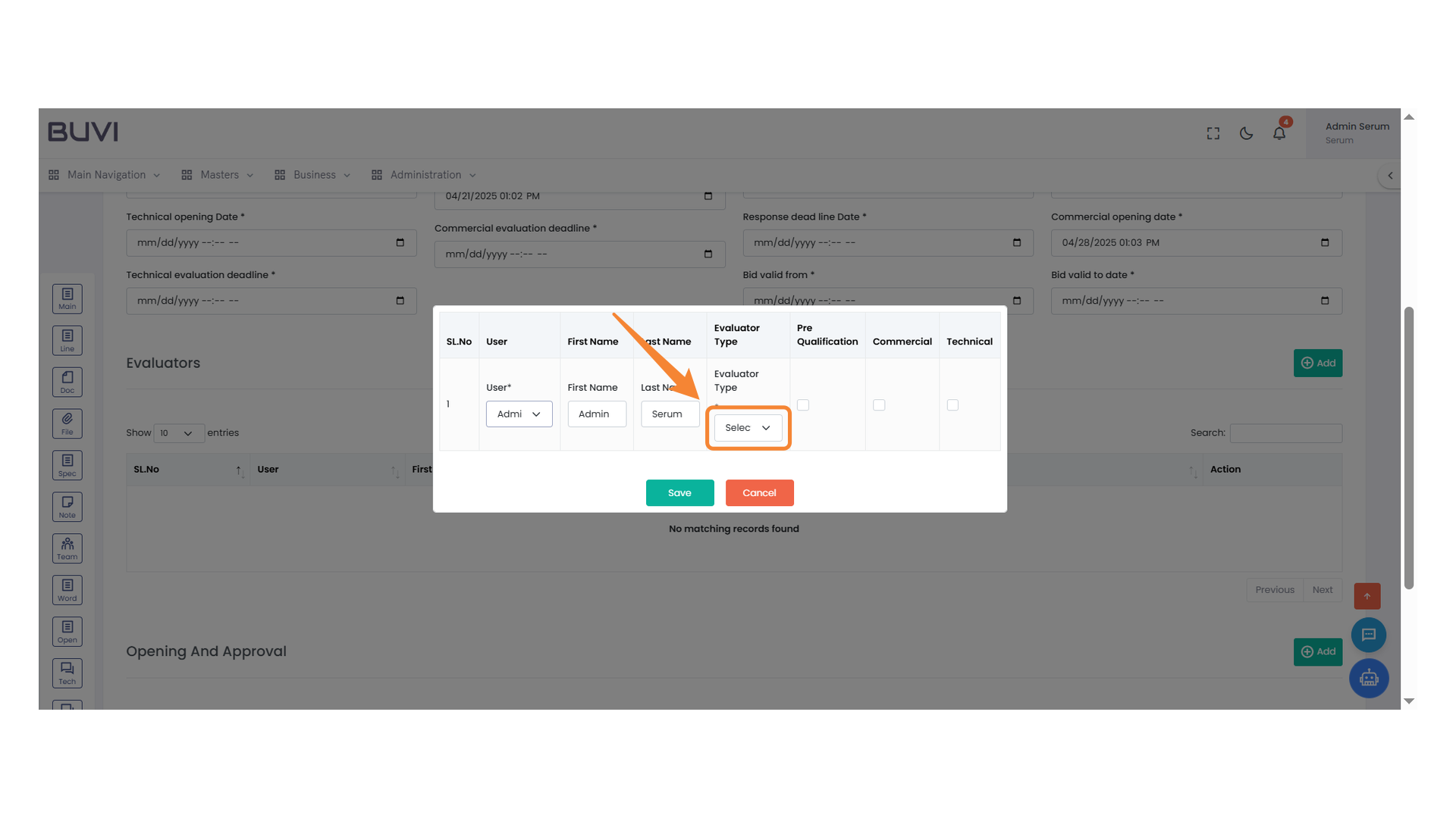 Evaluator Type Selection