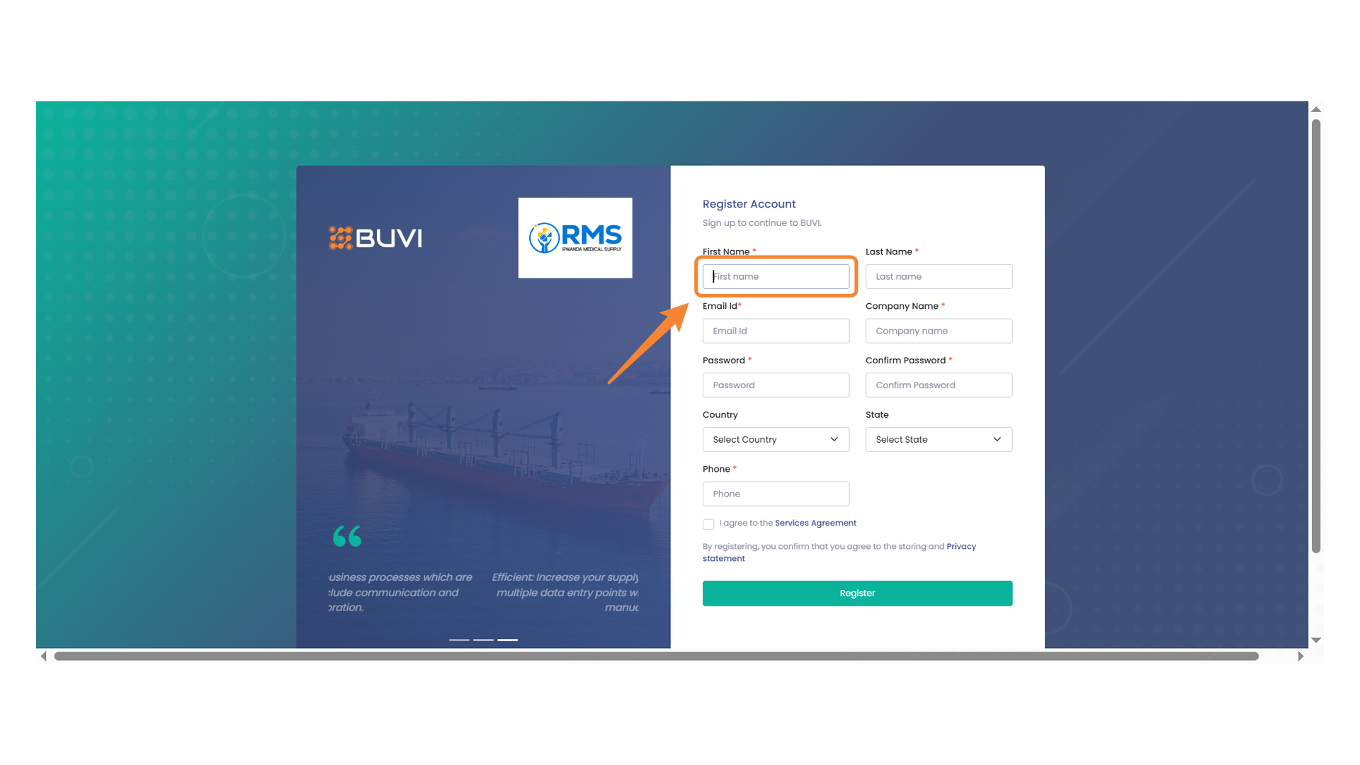 First Name Input Field