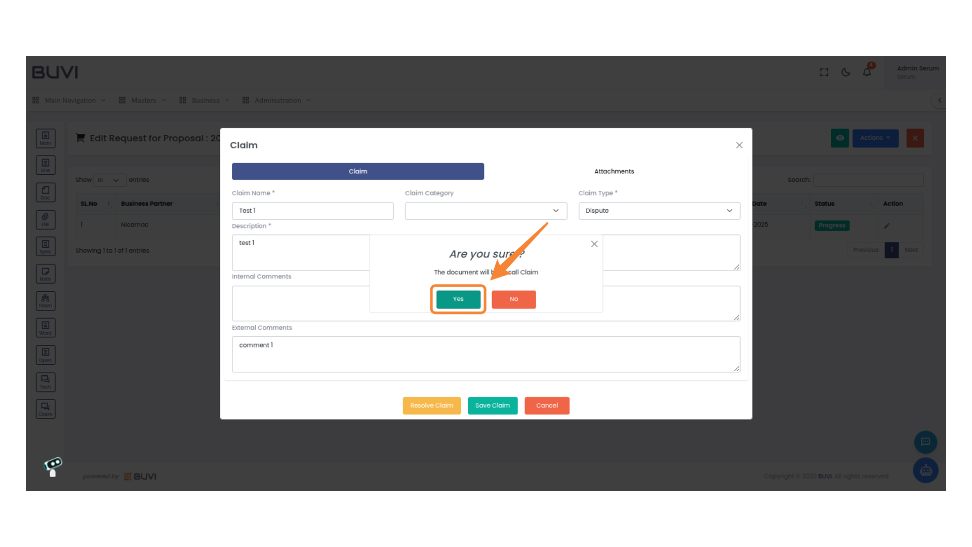 Confirm Document Recall