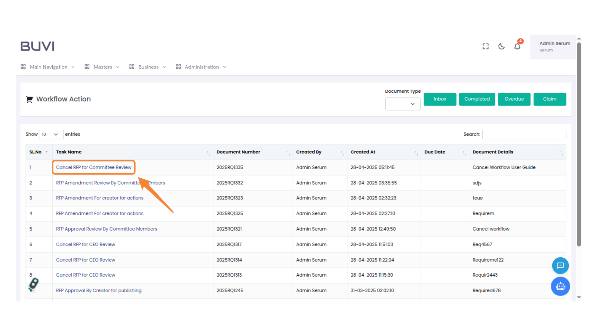 Cancel RFP for Committee Review