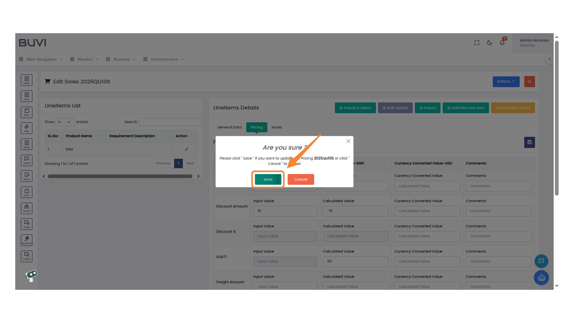 Confirmation Dialog Box