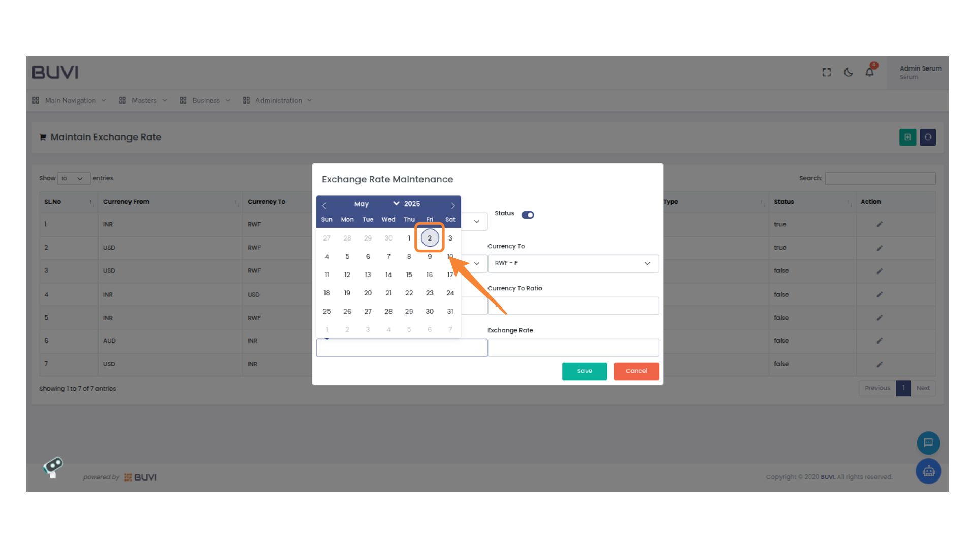 Calendar Date Selection