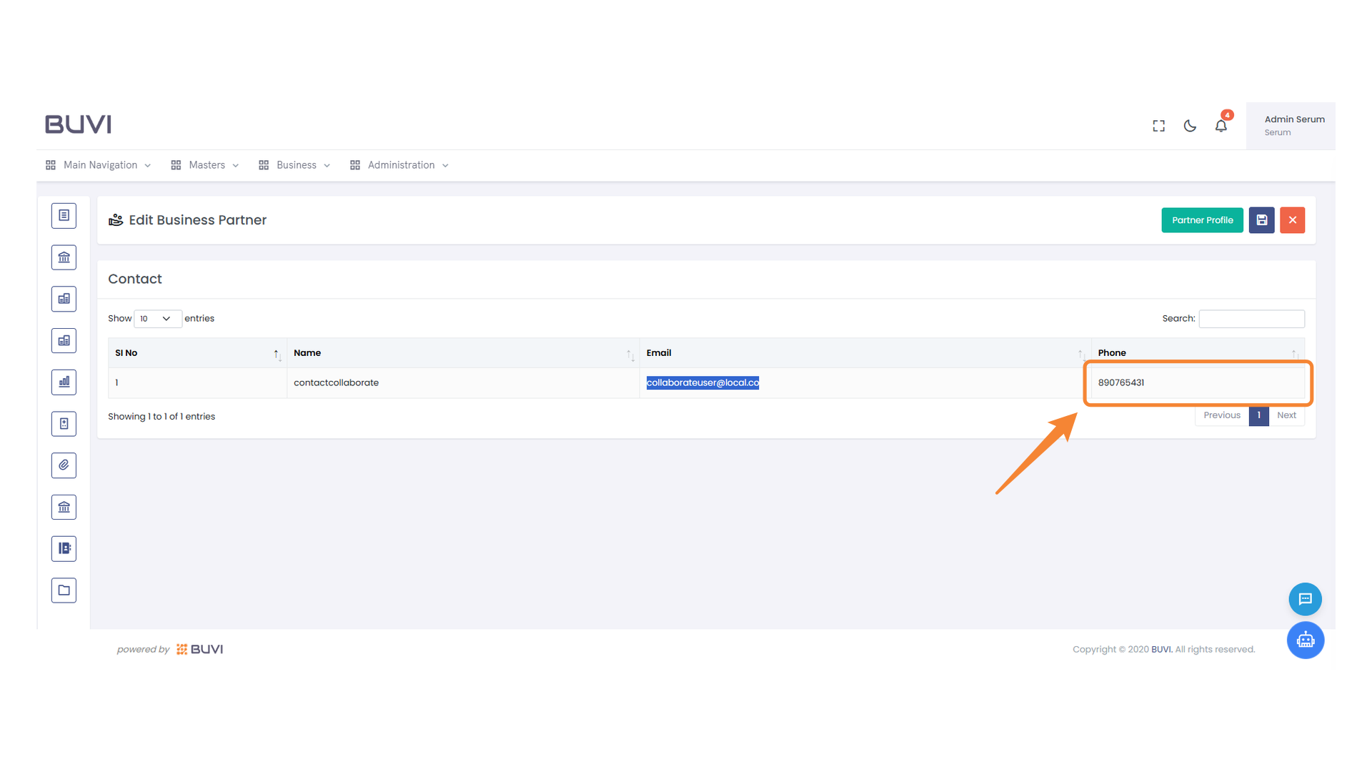 Contact Phone Number