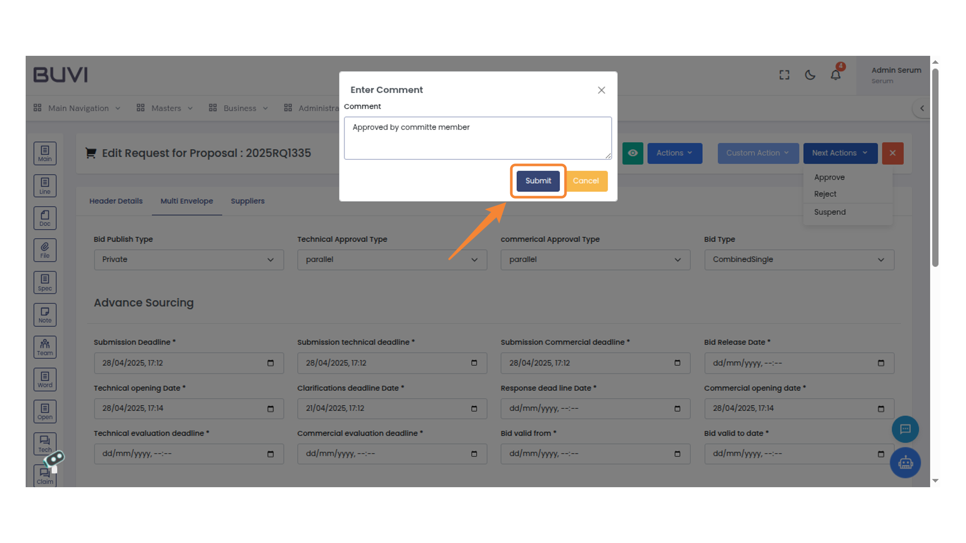 Submit Button Clicked