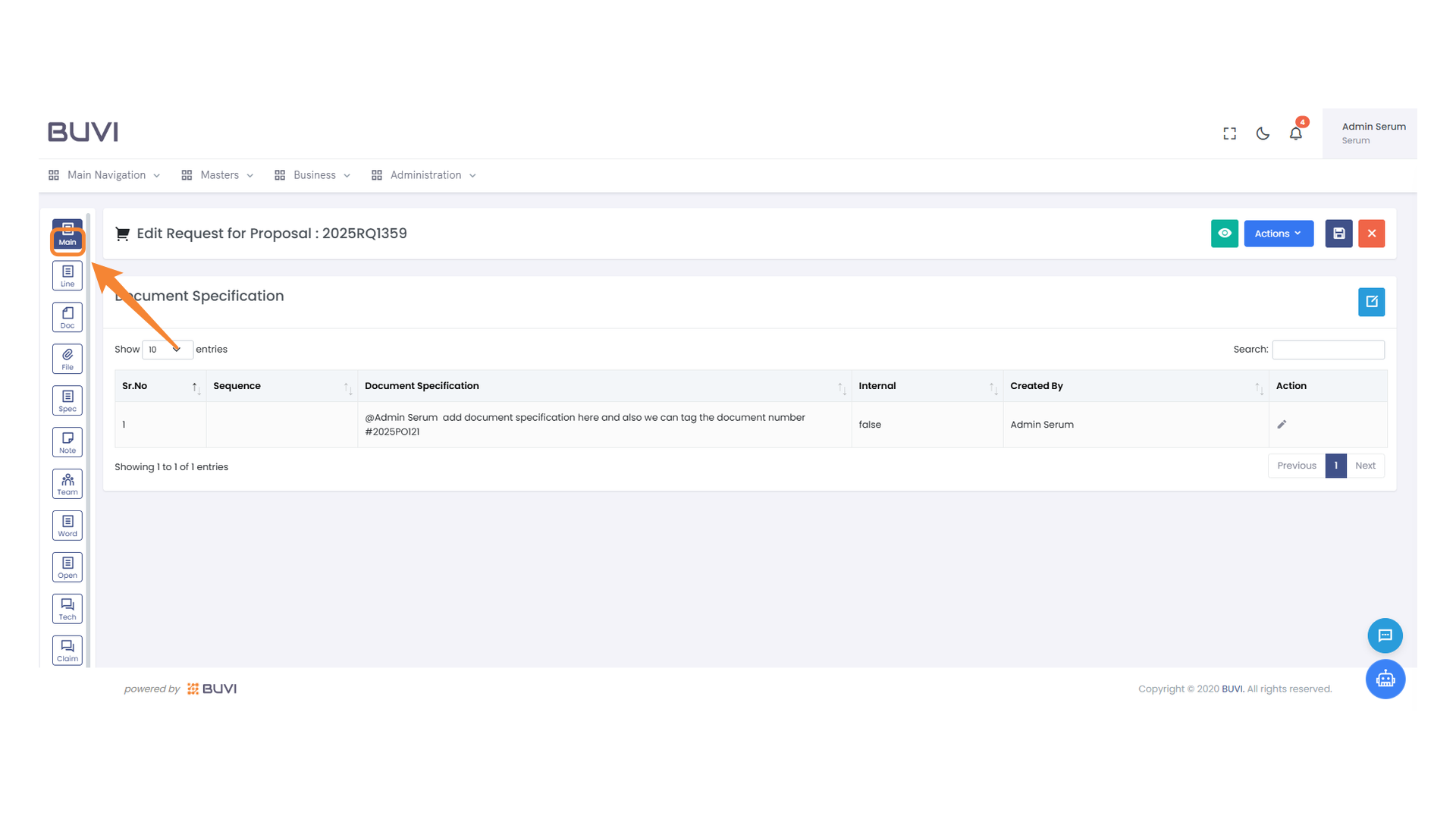Main Navigation Button