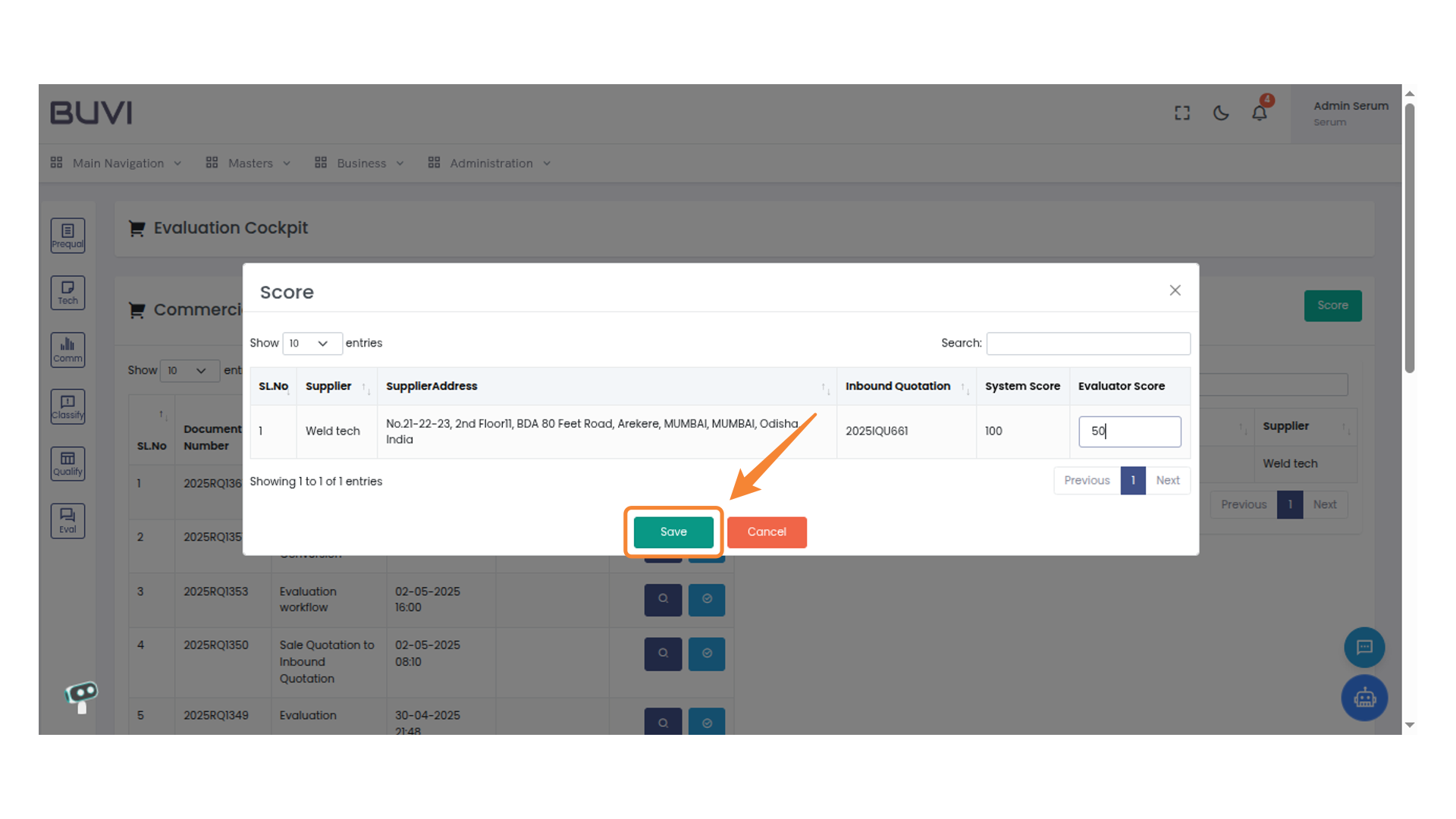 Save Button Interaction