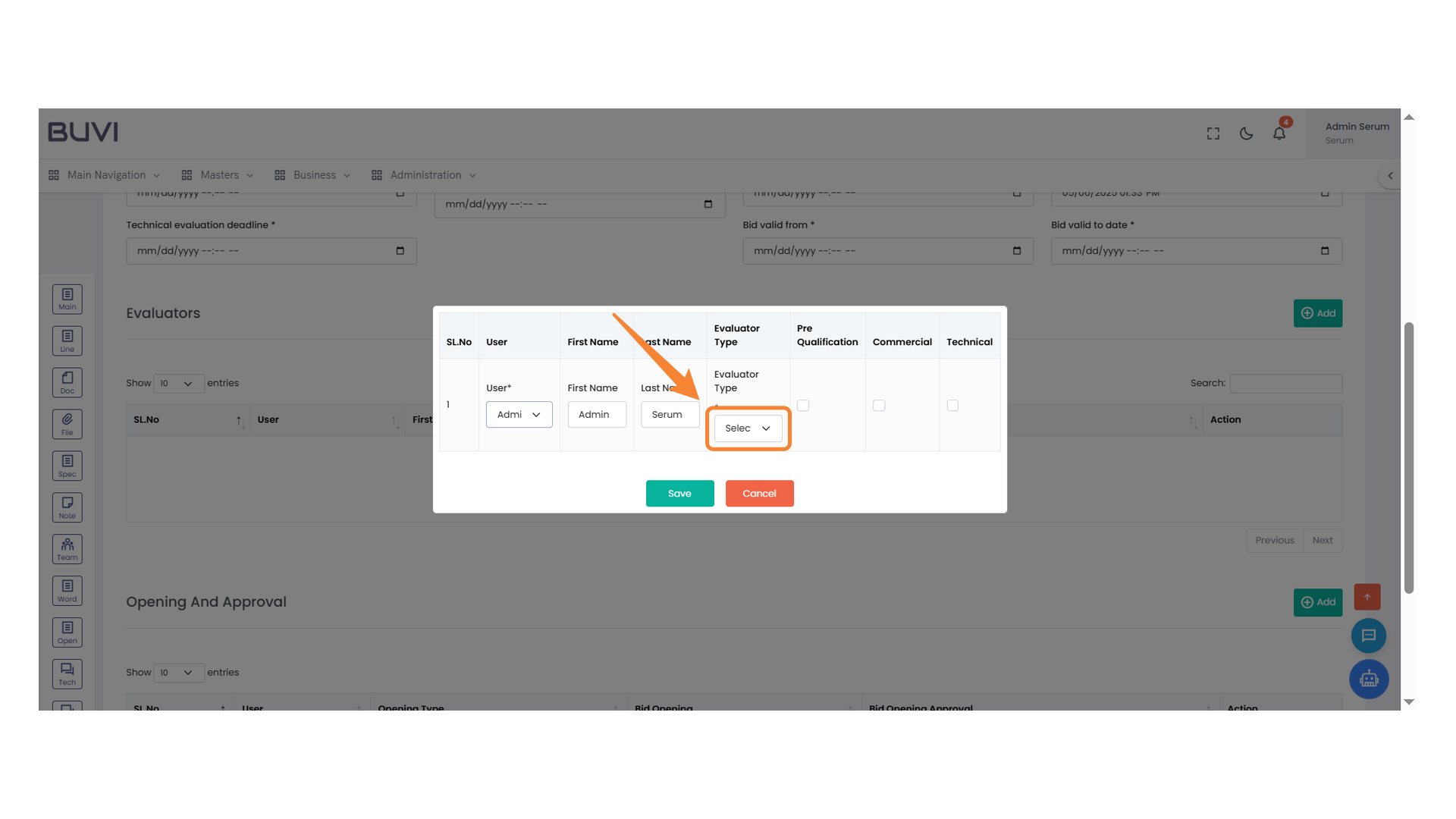 Evaluator Type Selection