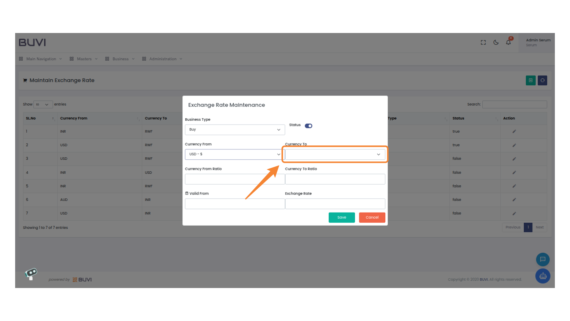 Currency Selection for Exchange