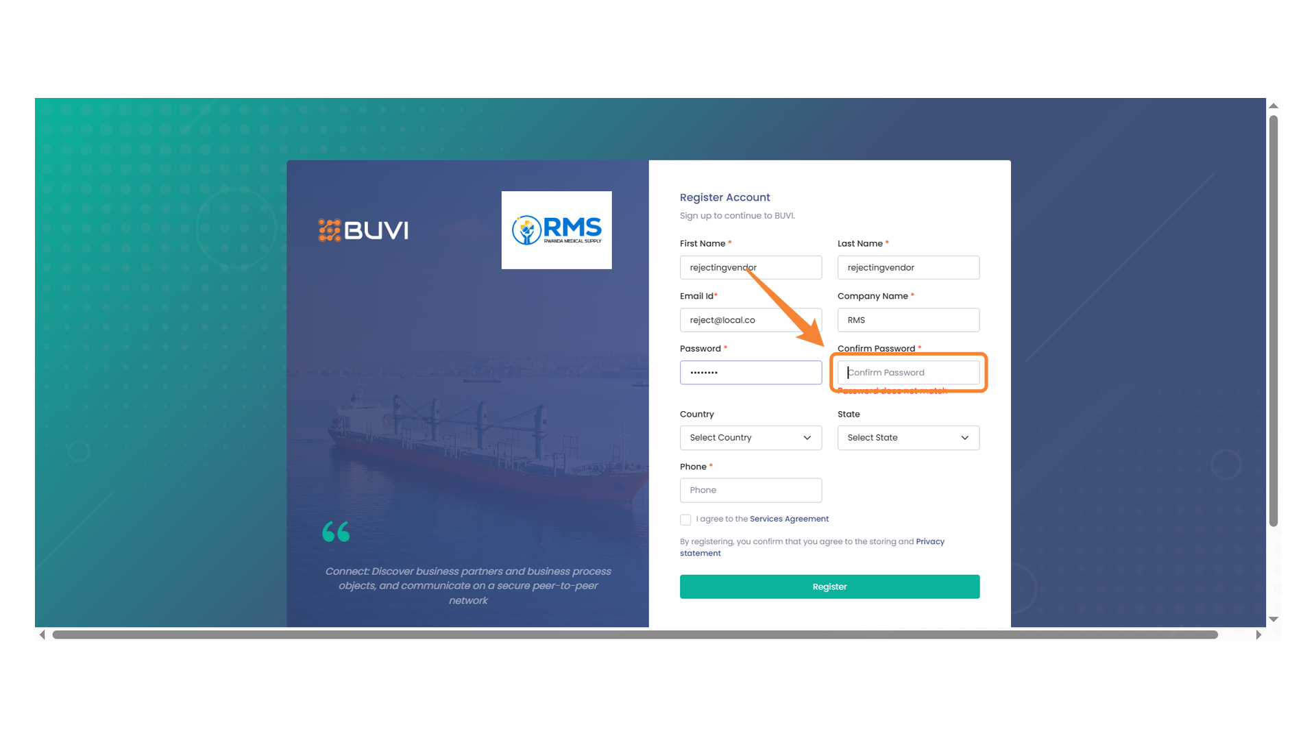 Confirm Password Field