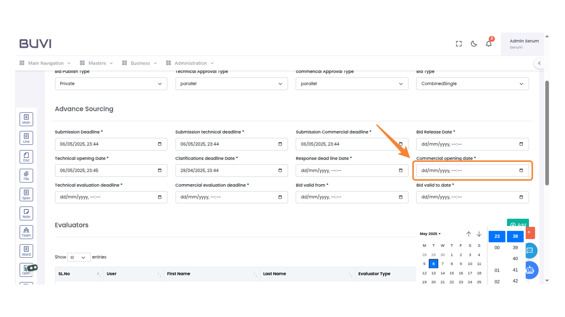 Commercial Opening Date